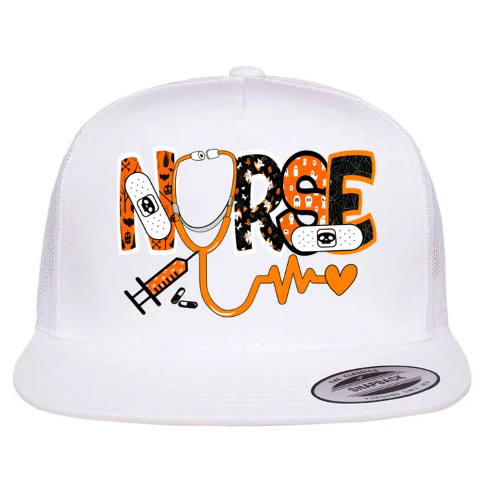 Nurse Halloween Festive Flat Bill Trucker Hat