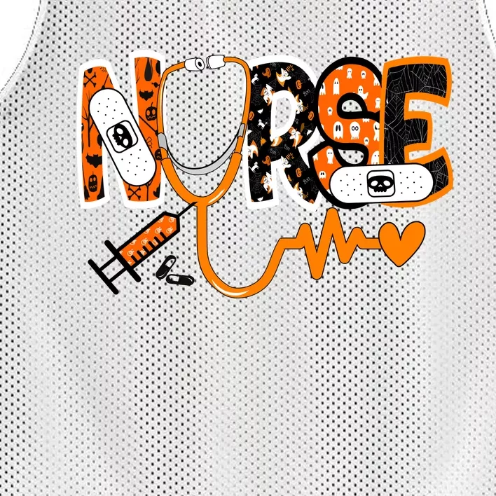 Nurse Halloween Festive Mesh Reversible Basketball Jersey Tank