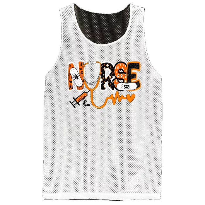 Nurse Halloween Festive Mesh Reversible Basketball Jersey Tank