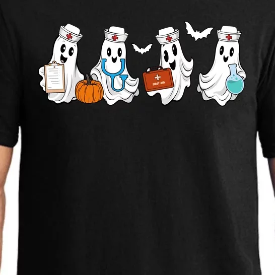 Nurse Halloween Ghost Festive Pajama Set