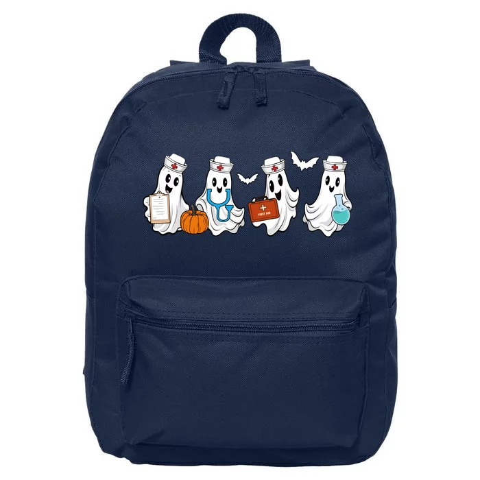 Nurse Halloween Ghost Festive 16 in Basic Backpack