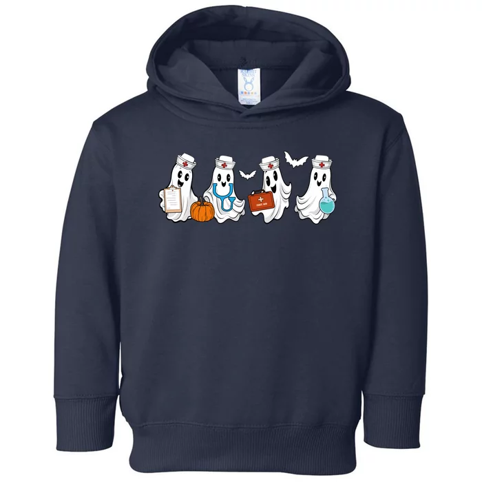 Nurse Halloween Ghost Festive Toddler Hoodie