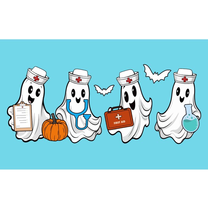 Nurse Halloween Ghost Festive Bumper Sticker