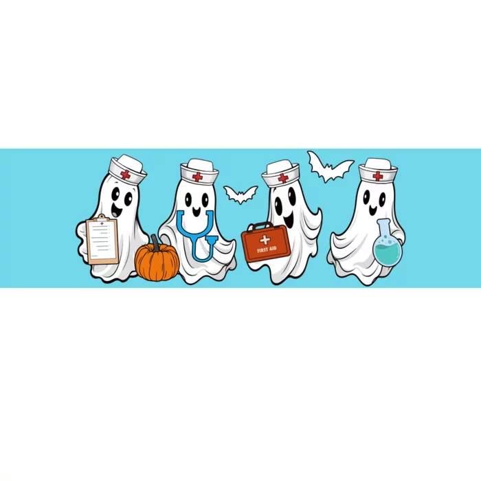 Nurse Halloween Ghost Festive Bumper Sticker