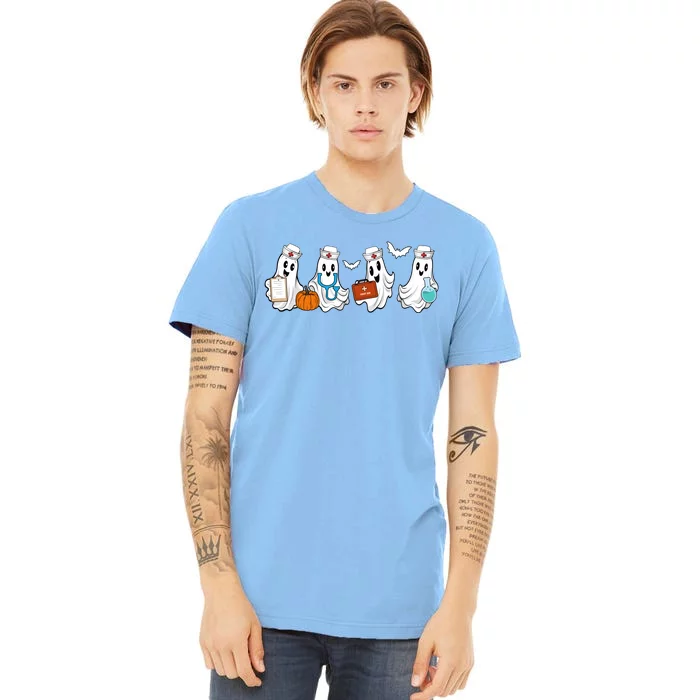 Nurse Halloween Ghost Festive Premium T-Shirt