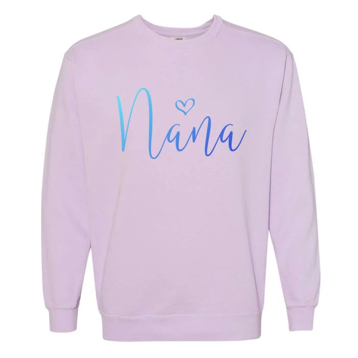 Nana Heart Grandma Christmas MotherS Day Gift Garment-Dyed Sweatshirt