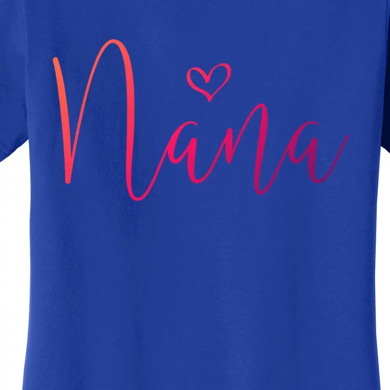 Nana Heart Grandma Christmas MotherS Day Gift Women's T-Shirt