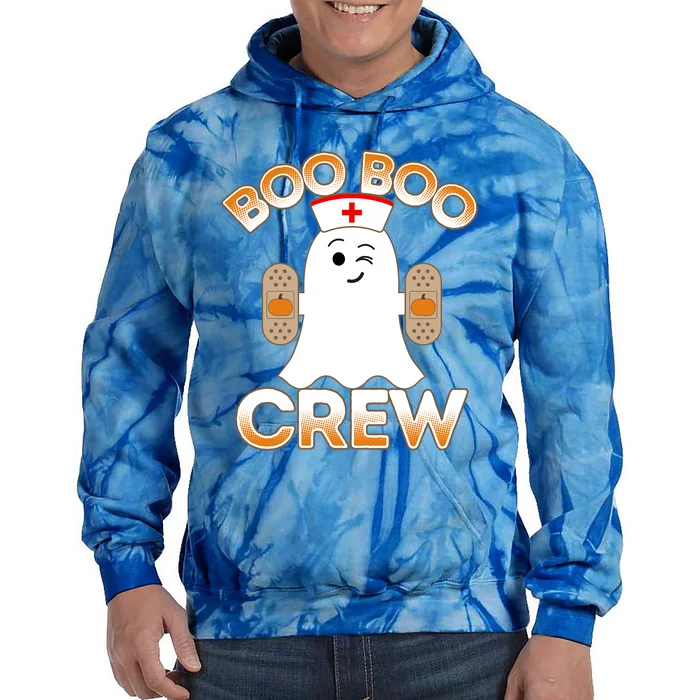 Nurse Halloween Gift For Hospital School Nurse Boo Boo Crew Gift Tie Dye Hoodie