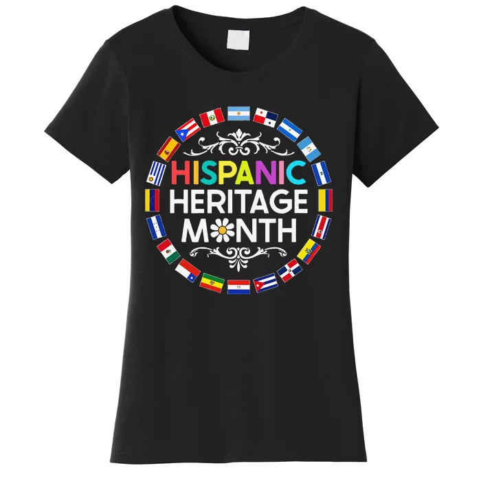 National Hispanic Heritage Month All Countries Flags Women's T-Shirt