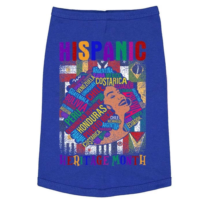 National Hispanic Heritage Month Latina Woman All Countries Doggie Tank