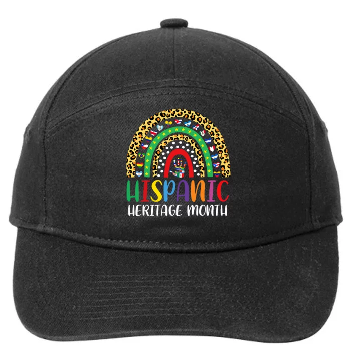 National Hispanic Heritage Month Rainbow Countries Flags 7-Panel Snapback Hat