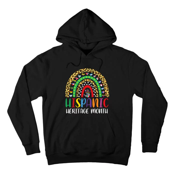 National Hispanic Heritage Month Rainbow Countries Flags Tall Hoodie