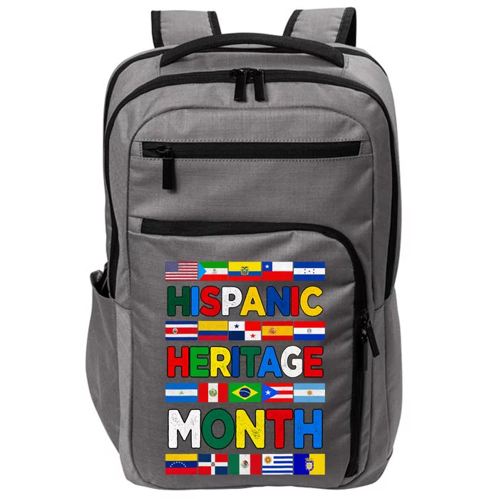 National Hispanic Heritage Month All Countries Flags Impact Tech Backpack