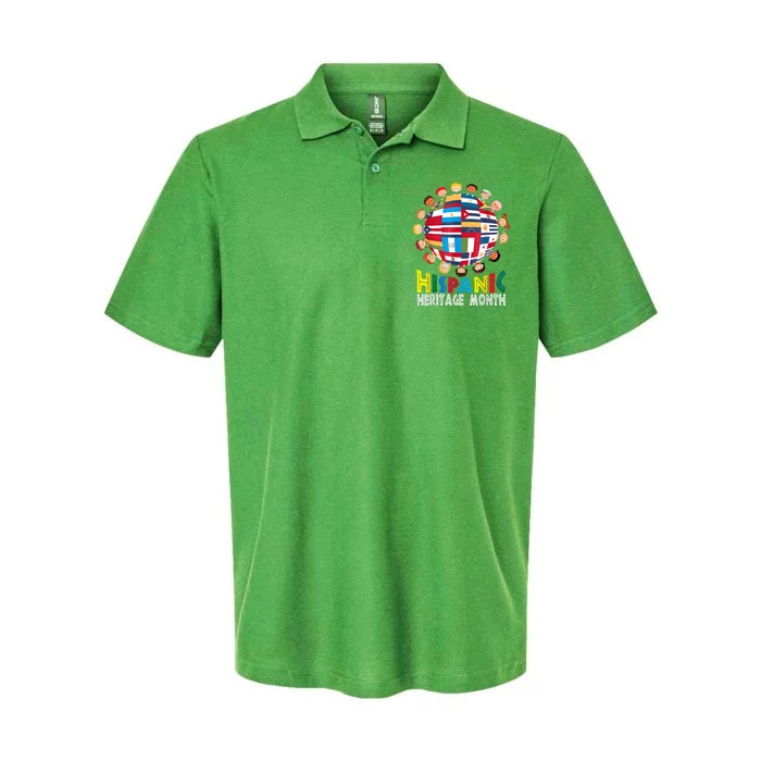 National Hispanic Heritage Month Children Latin Flags Softstyle Adult Sport Polo