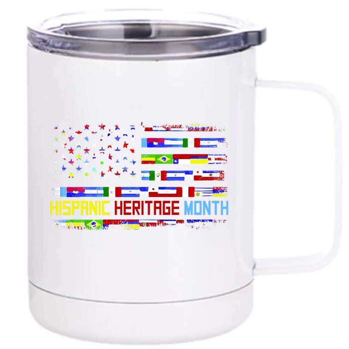 National Hispanic Heritage Month Front & Back 12oz Stainless Steel Tumbler Cup