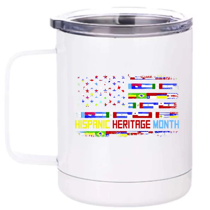 National Hispanic Heritage Month Front & Back 12oz Stainless Steel Tumbler Cup