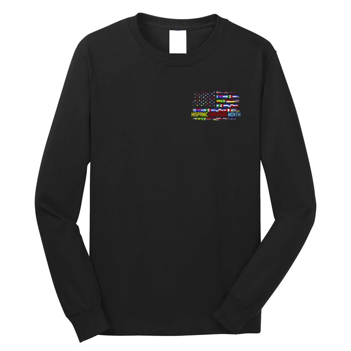 National Hispanic Heritage Month Front And Back Front & Back Long Sleeve Shirt