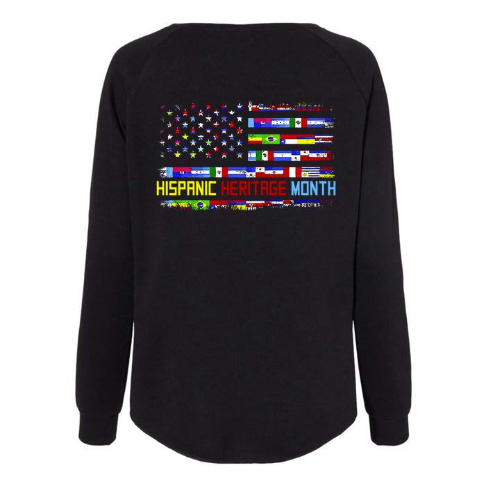 National Hispanic Heritage Month Front And Back Front & Back Womens California Wash Sweatshirt