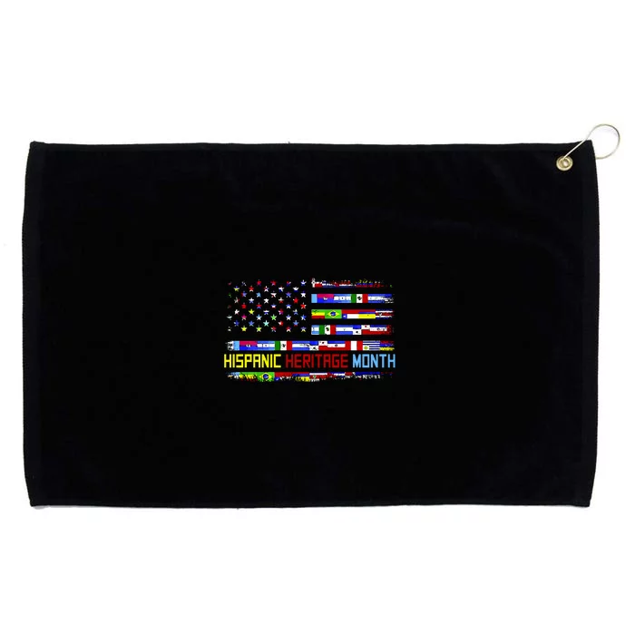 National Hispanic Heritage Month Front And Back Front & Back Grommeted Golf Towel