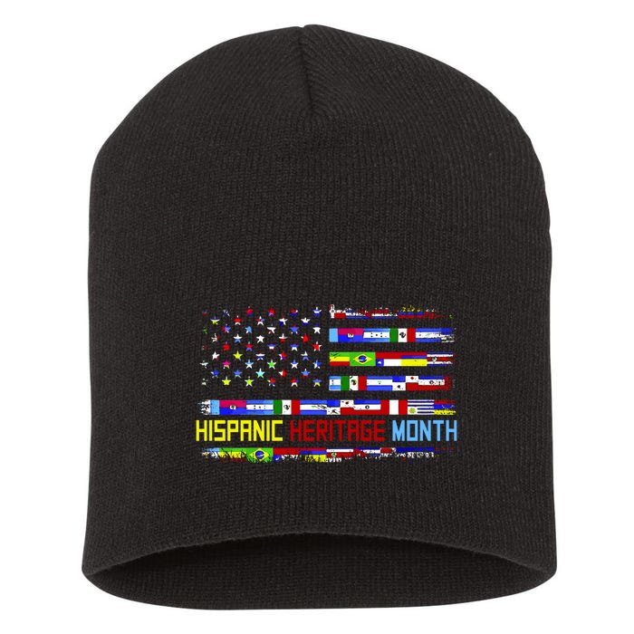 National Hispanic Heritage Month Front And Back Front & Back Short Acrylic Beanie