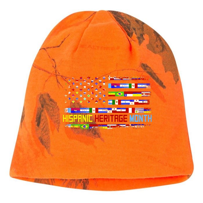 National Hispanic Heritage Month Front And Back Front & Back Kati - Camo Knit Beanie