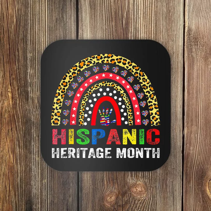 National Hispanic Heritage Month Rainbow Hand All Countries Coaster