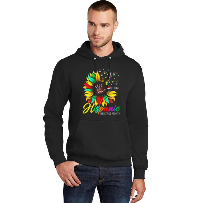 National Hispanic Heritage Month Sunflower All Countries Gift Tall Hoodie