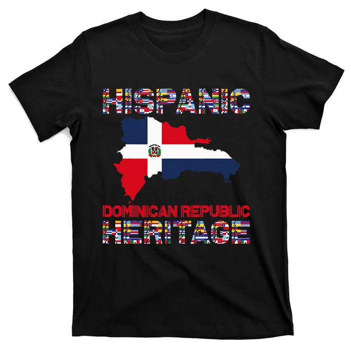 National Hispanic Heritage Month Dominican Republic Flag T-Shirt