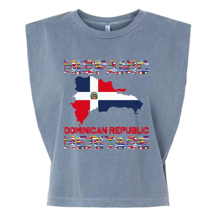 National Hispanic Heritage Month Dominican Republic Flag Garment-Dyed Women's Muscle Tee