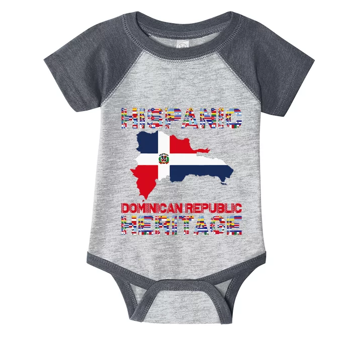 National Hispanic Heritage Month Dominican Republic Flag Infant Baby Jersey Bodysuit