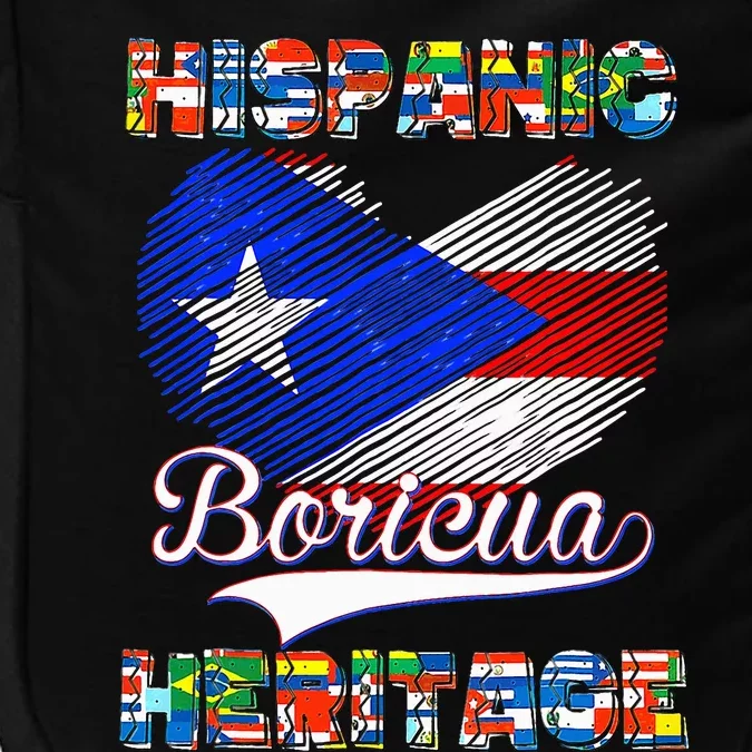 National Hispanic Heritage Month Puerto Rico Flag Boricua Impact Tech Backpack