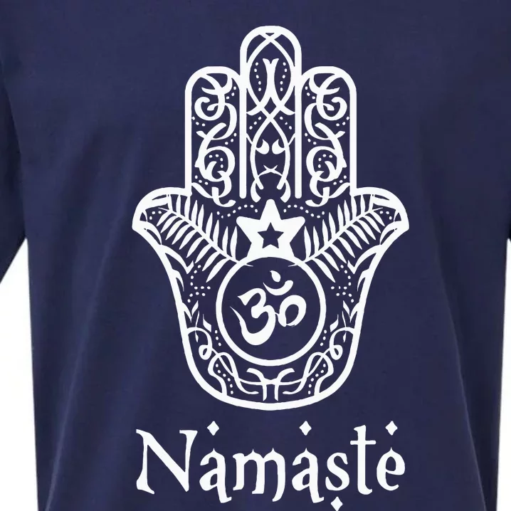 Namaste Hand Hamsa Yoga Hinduism Vedas Ohm Sueded Cloud Jersey T-Shirt