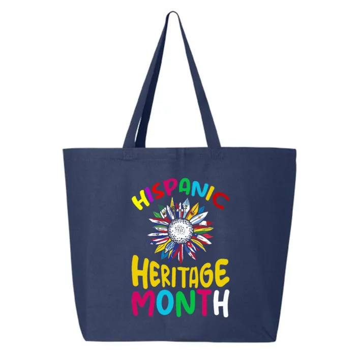 National Hispanic Heritage Month Sunflower All Countries 25L Jumbo Tote