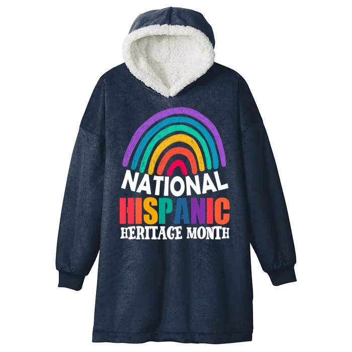 National Hispanic Heritage Month Rainbow Hooded Wearable Blanket