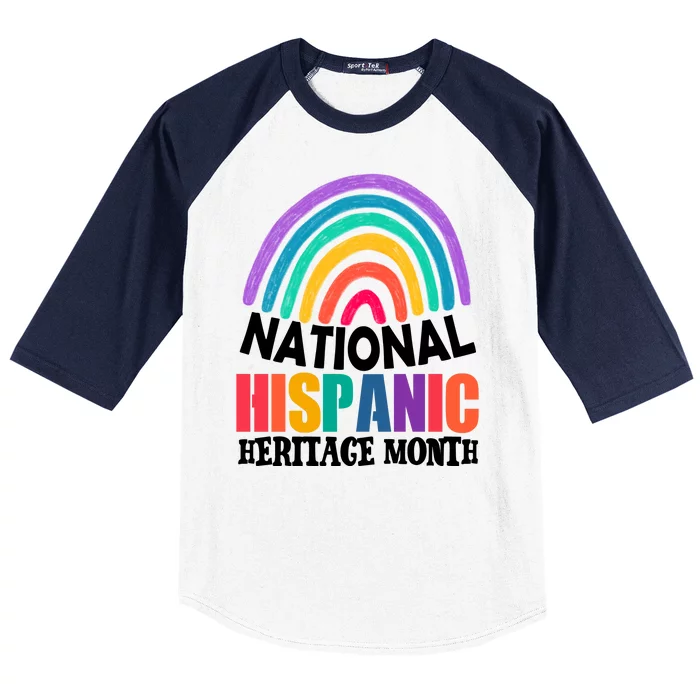 National Hispanic Heritage Month Rainbow Baseball Sleeve Shirt