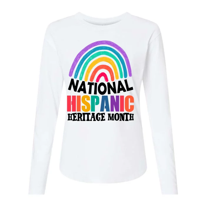 National Hispanic Heritage Month Rainbow Womens Cotton Relaxed Long Sleeve T-Shirt