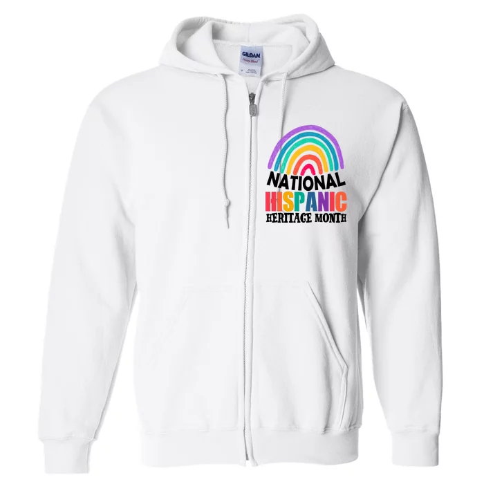 National Hispanic Heritage Month Rainbow Full Zip Hoodie