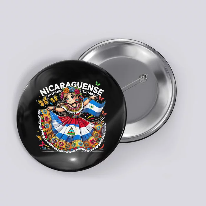 Nicaragua Hispanic Heritage Month Celebration Gift Button