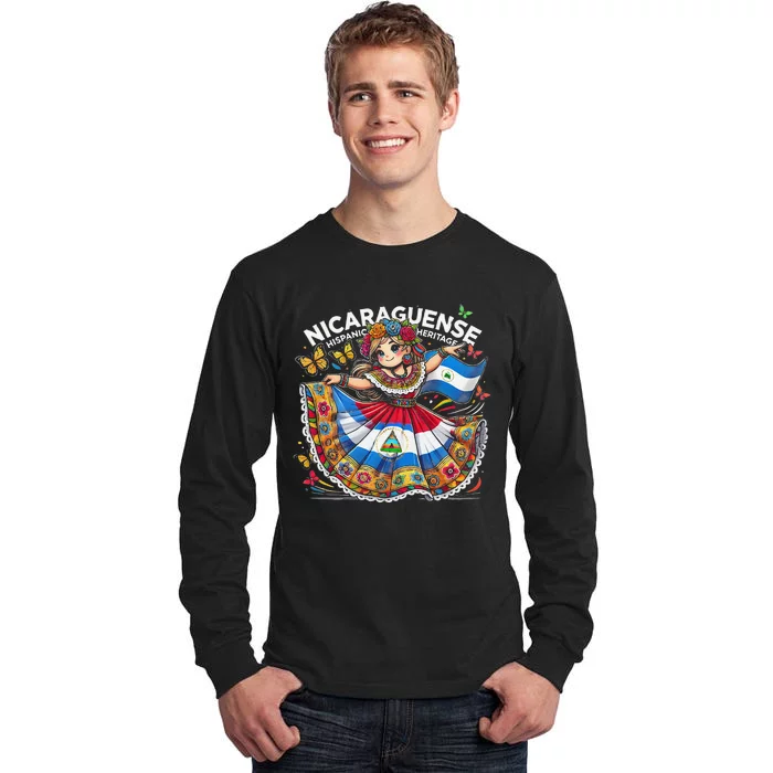 Nicaragua Hispanic Heritage Month Celebration Gift Tall Long Sleeve T-Shirt