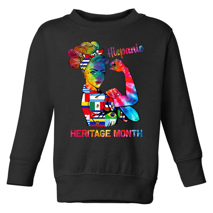 National Hispanic Heritage Month Hispanic All Flag Toddler Sweatshirt