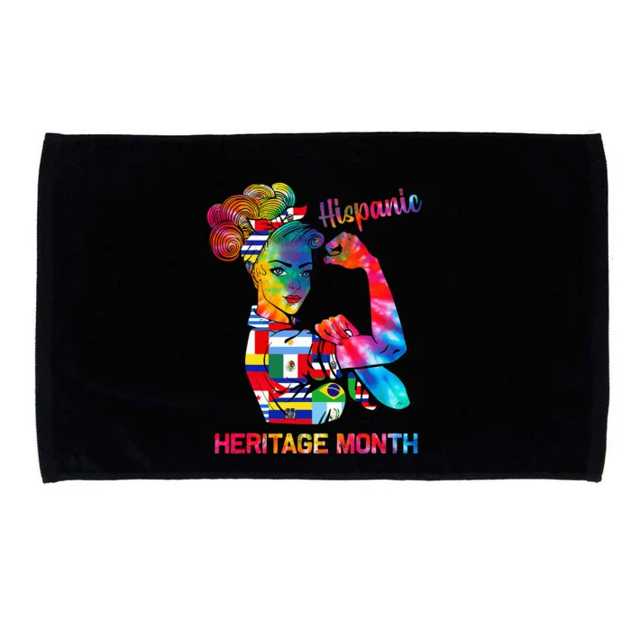 National Hispanic Heritage Month Hispanic All Flag Microfiber Hand Towel