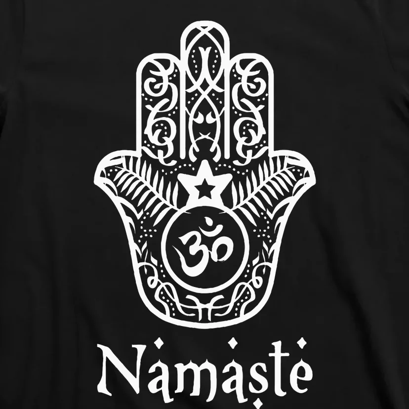 Namaste Hand Hamsa Yoga Hinduism Vedas Ohm T-Shirt