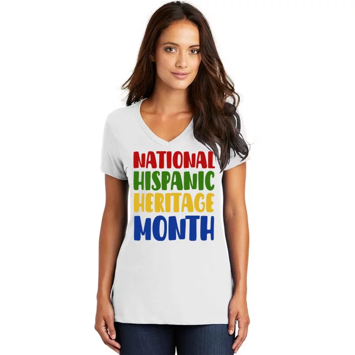 National Hispanic Heritage Month Women's V-Neck T-Shirt