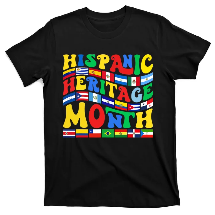 National Hispanic Heritage Month Countries Flags T-Shirt