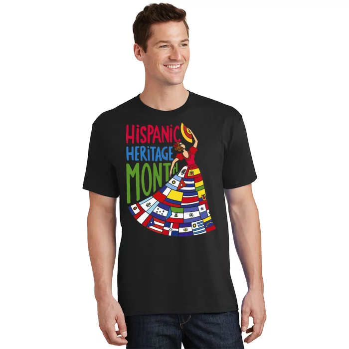 National Hispanic Heritage Month Celebration Flags T-Shirt