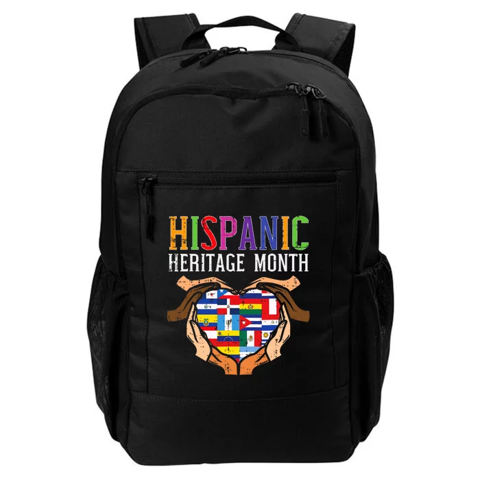 National Hispanic Heritage Month Sunflower Countries Flags Daily Commute Backpack