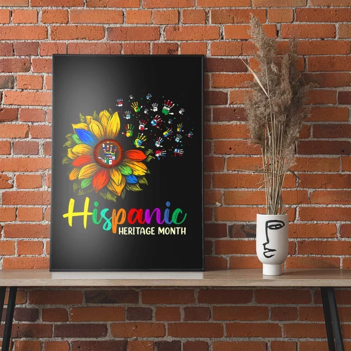 National Hispanic Heritage Month Sunflower All Countries Poster