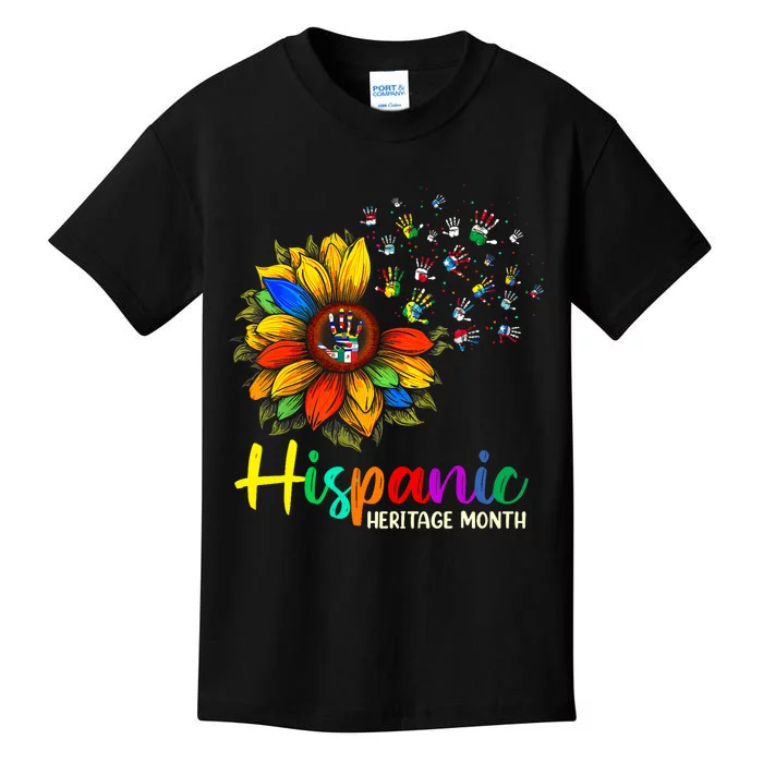 National Hispanic Heritage Month Sunflower All Countries Kids T-Shirt