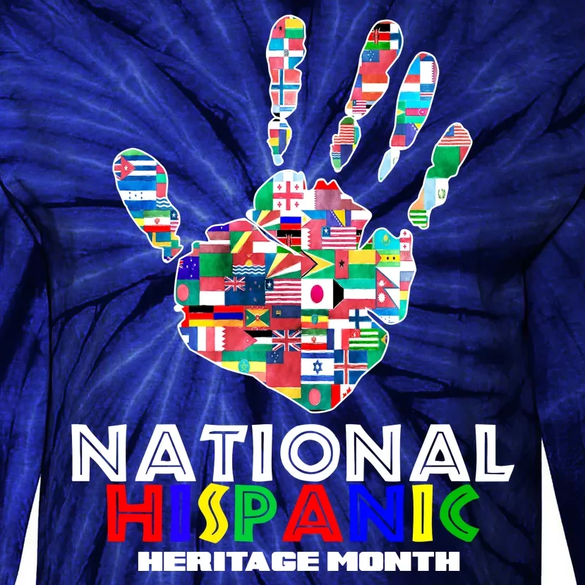 National Hispanic Heritage Month Hand Tie-Dye Long Sleeve Shirt