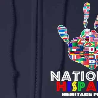 National Hispanic Heritage Month Hand Full Zip Hoodie